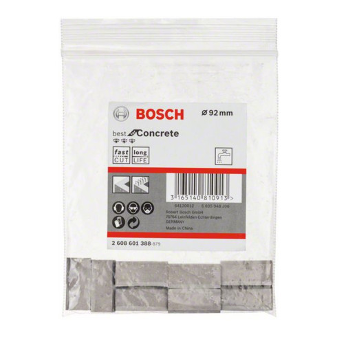 Segments Bosch pour couronnes diamantées 1 1/4" UNC Best for Concrete 8 92 mm 8