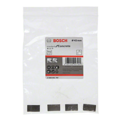 Segments Bosch pour trépan diamanté Standard pour béton 42 mm 4, 10 mm