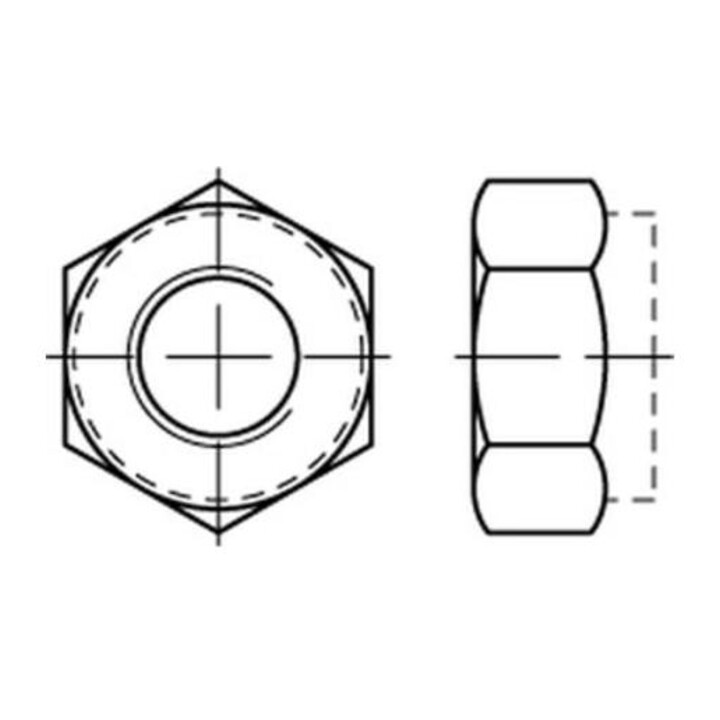 ISO 10511 Écrou hexagonal bas, acier