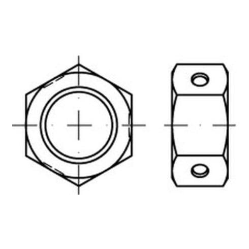 Selbstsichernde Sechskantmutter ART 84032 M 10 x 1,5 Stahl galvanisch verzinkt Biloc