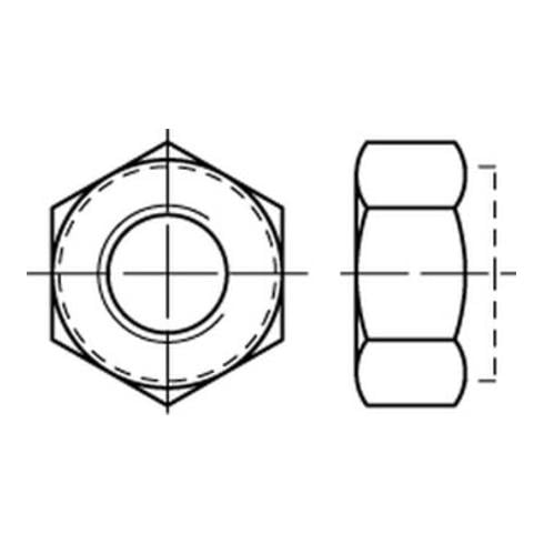 DIN 982 Selbstsichernde Sechskantmutter, Stahl, galvanisch verzinkt
