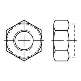 Selbstsichernde Sechskantmutter DIN 985 Stahl galvanisch verzinkt