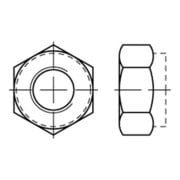 ISO 10511 Sechskantmutter niedrige Form, Messing, blank