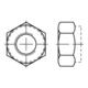 Selbstsichernde Sechskantmutter ISO 10511 M 4 x 0,7 Edelstahl A2 blank-1