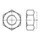 Selbstsichernde Sechskantmutter ISO 10511 M 4 x 0,7 Messing blank