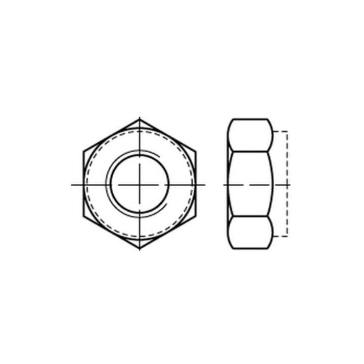 Selbstsichernde Sechskantmutter ISO 10513 M 16 x 1,5 Stahl galvanisch verzinkt