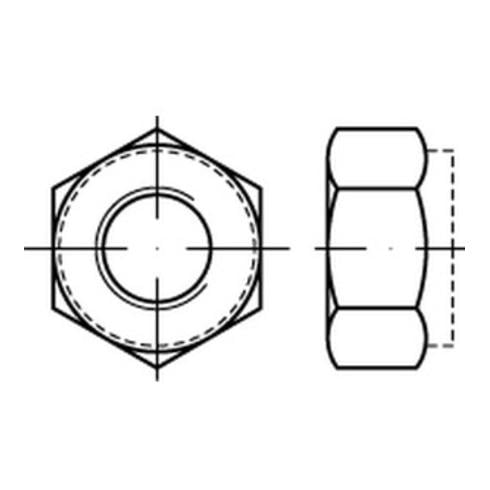 Selbstsichernde Sechskantmutter ISO 7040 M 12 x 1,75 Stahl galvanisch verzinkt