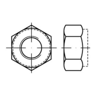 Selbstsichernde Sechskantmutter ISO 7040 M 24 x 3 Stahl galvanisch verzinkt