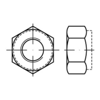 ISO 7040 Selbstsichernde Sechskantmutter, Edelstahl, blank