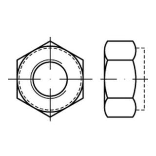 ISO 7040 Selbstsichernde Sechskantmutter, Edelstahl, blank