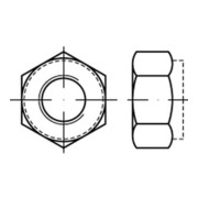 ISO 7040 Selbstsichernde Sechskantmutter, Edelstahl, blank