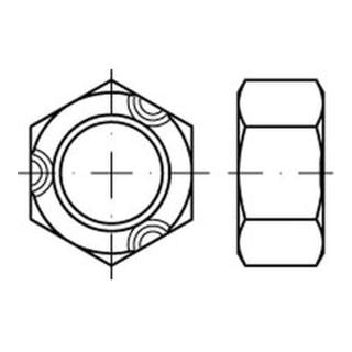 DIN 6925/ISO 7042 Sechskantmutter mit Metallklemmteil, Edelstahl, blank