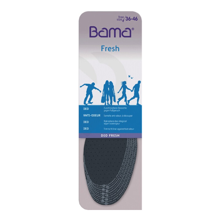 Semelle int. Deo Fresh taille taille universelle noir p. couper Bama