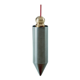Senklot 200g zylindrische Form STA anschr.Messingknopf o.Schnur
