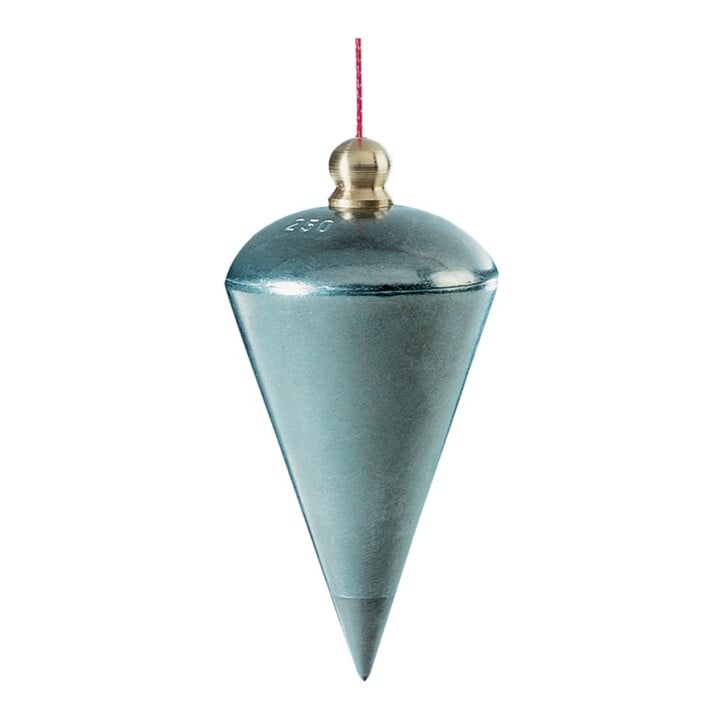 Senklot 400g Birnenform Zink-Druckguss anschr.Messingkopf