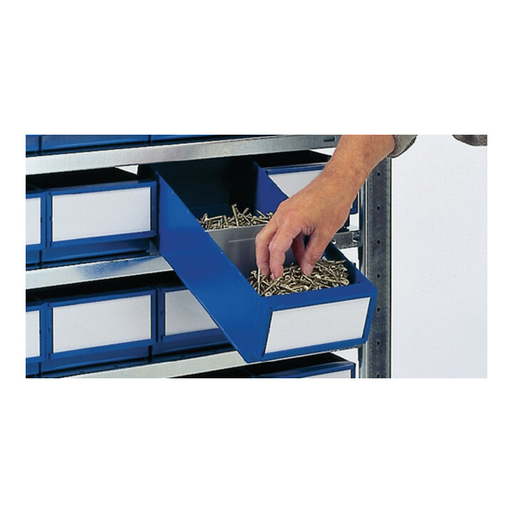 Séparation pour boîtes rang.étagère l. 160 mm PS gris 25 pcs/sachet LA-KA-PE