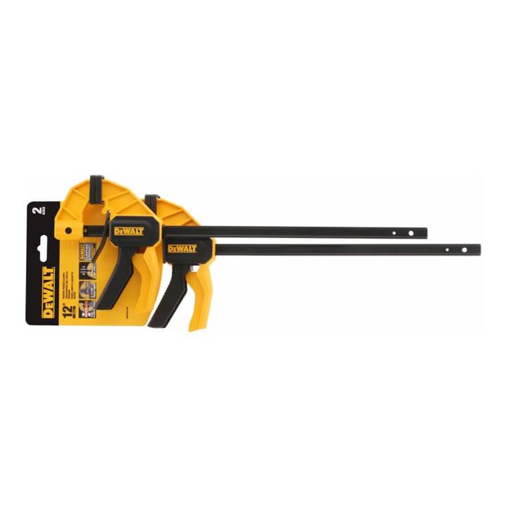 Serre-joint DEWALT à une main Medium 300mm 12IN Pack de 2 45kg force de serrage DWHT0-83158