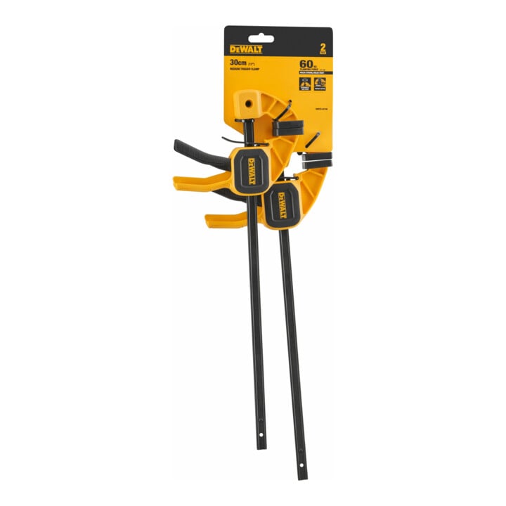 Serre-joint DEWALT à une main Medium 300mm 12IN Pack de 2 45kg force de serrage DWHT0-83158