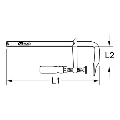 KS Tools Serre-joint à vis tout acier