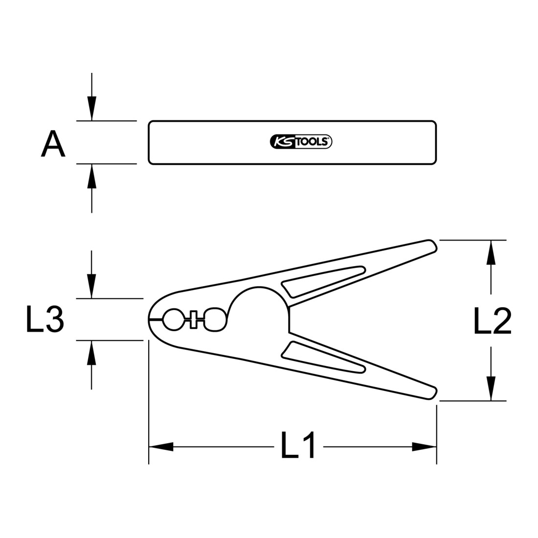 KS Tools Collier de serrage en plastique isolé