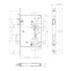 Serrure à mortaiser pour porte de chambre BAD 20/ 55/78/8mm DIN R argent rd Kl 3