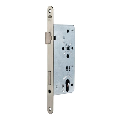 Serrure de porte avant à mortaiser 0024 PZW 20/65/92/10mm DIN L argent rd