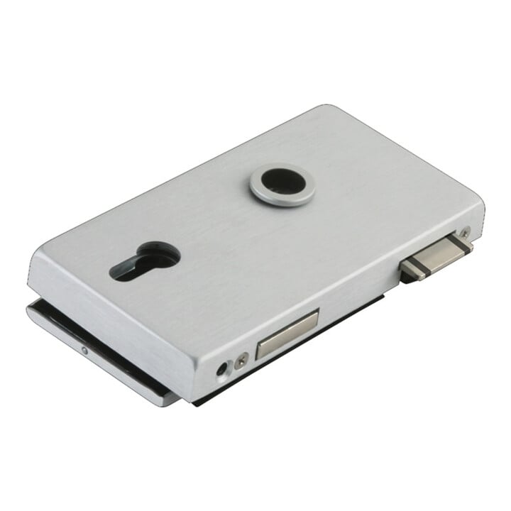 Serrure de porte en verre OFFICE Classic LM argent elox.PZ DIN li.