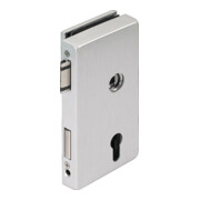 Serrure de porte en verre OFFICE Classic LM argent elox.PZ DIN re.-1