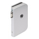 Serrure de porte en verre OFFICE Junior LM argent elox.UV DIN re.-1