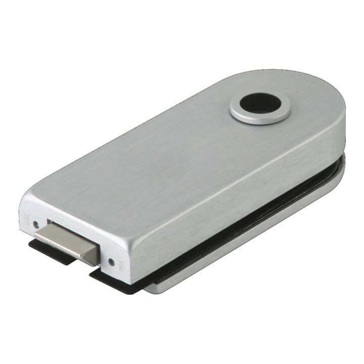 Serrure de porte en verre STUDIO Rondo LM anodisé argent anodisé UV DIN L/R