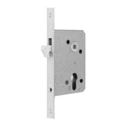 Serrure encastrée pour porte coulissante BKS PZW 20/55/60/8 mm argent, angulaire longueur de la tête 205 mm