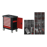 Servante d’atelier | 7 tiroirs, 1 porte latérale | avec 197 outils BGS Do it yourself-1