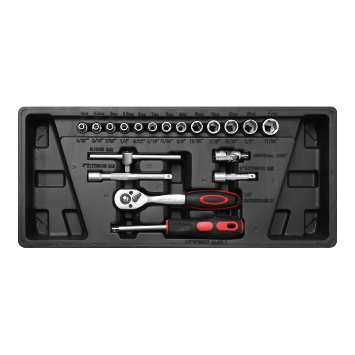 Servante d’atelier | 7 tiroirs, 1 porte latérale | avec 197 outils BGS Do it yourself