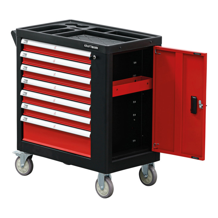 Servante d’atelier | 7 tiroirs | 1 porte latérale | vide BGS Do it yourself