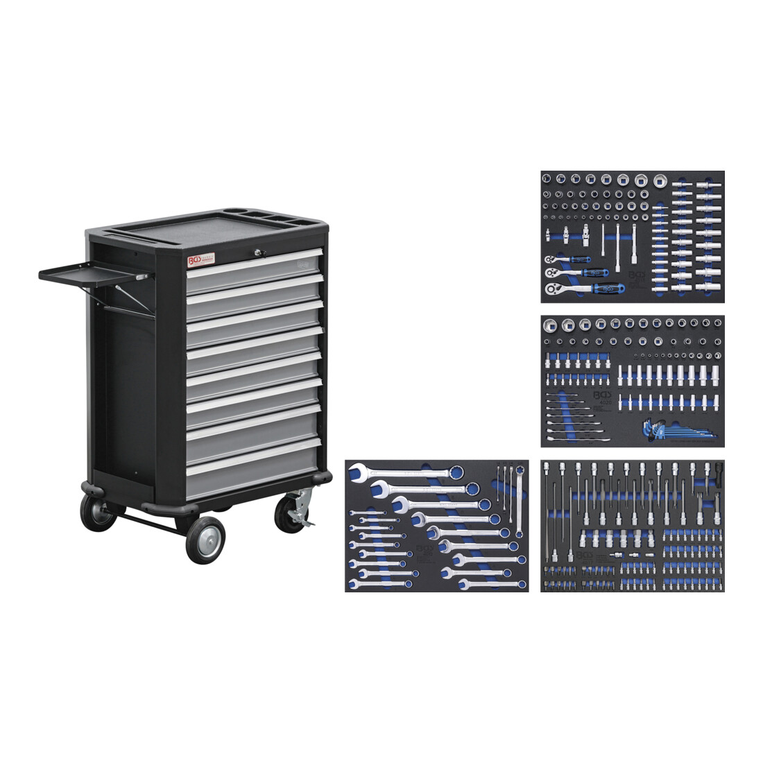 BGS Servante d’atelier 8 tiroirs avec 293 outils