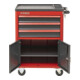 Servante d'atelier-armoire roulante STIER avec 3 tiroirs-5