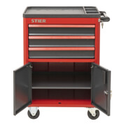 Servante d'atelier-armoire roulante STIER avec 3 tiroirs-5