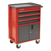 Servante d'atelier-armoire roulante STIER avec 3 tiroirs, garnie, 92 pièces-2
