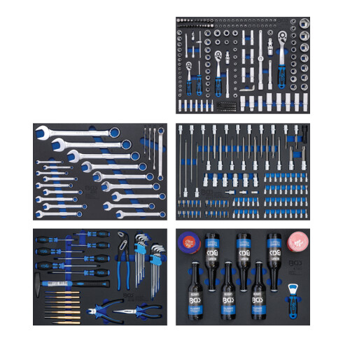 Servante d'atelier BGS 7 tiroirs, avec 354 outils