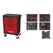 Servante d'atelier ECOline KS Tools NOIR/ROUGE avec 7 tiroirs et 515 outils d'excellente qualité-3