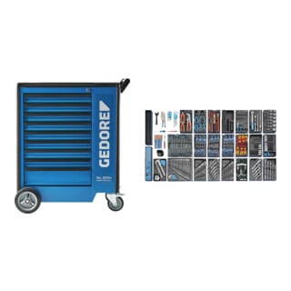 Servante d'atelier Gedore 1500 ES-03 2004 avec un assortiment de 325 outils