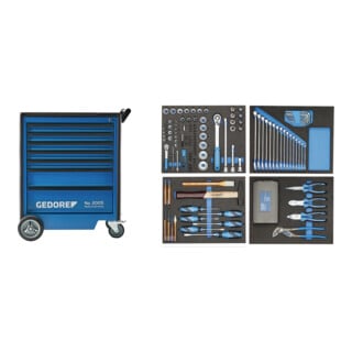 Servante d'atelier Gedore 2005-TS-147 avec un assortiment d'outils de 147 pièces