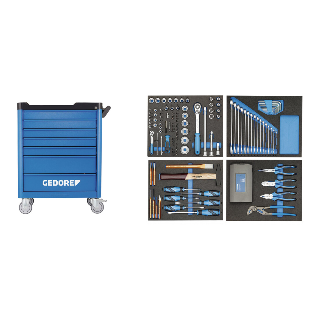 Servante d'atelier Gedore WSL-L-TS-147 avec un assortiment d'outils de 147 pièces