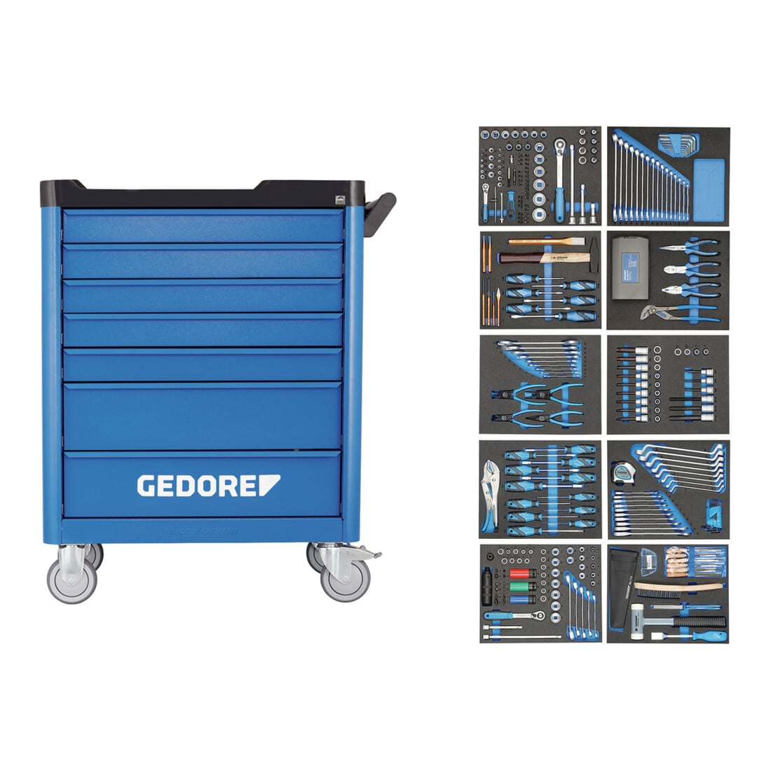 Servante d'atelier Gedore WSL-L-TS-308 avec assortiment d'outils de 308 pièces