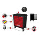 Servante d'atelier KS Tools ECOline NOIR/ROUGE avec 7 tiroirs