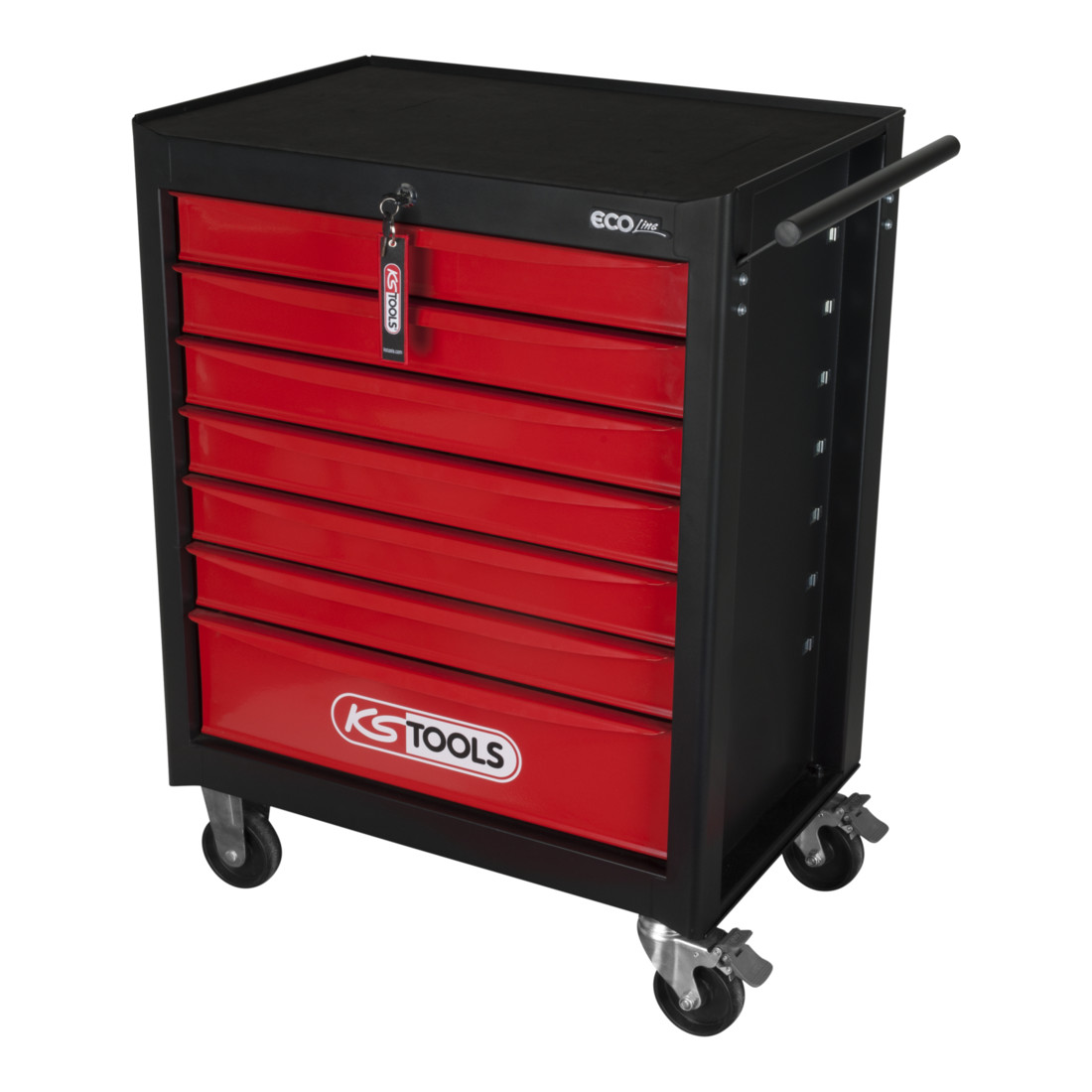 Servante d'atelier KS Tools ECOline NOIR/ROUGE avec 7 tiroirs
