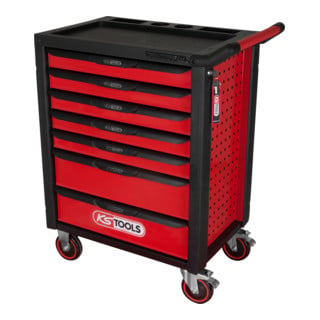 Servante d'atelier KS Tools RACINGline noir/rouge avec 7 tiroirs