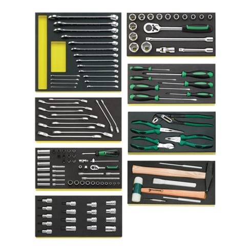 Servante d'atelier l.780xP.499xH.912mm 126-pcs. outils 8 module avec 3 tiroir ST