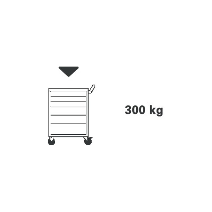 Servante d'atelier l.780xP.499xH.912mm 126-pcs. outils 8 module avec 3 tiroir ST