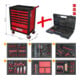 Servante d'atelier RACINGline, NOIR/ROUGE, 7 tiroirs, 598 outils KS Tools